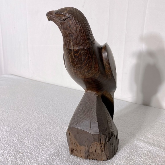 Vintage Handcrafted Hand Carved Wooden Bird Sculpture - Picture 4 of 10
